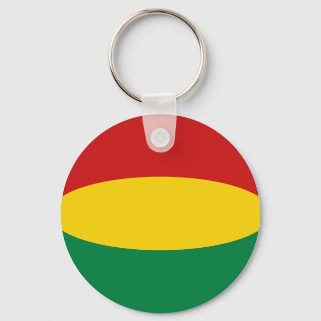 Bolivia Fisheye Flagga Keychain Nyckelring (Framsida)