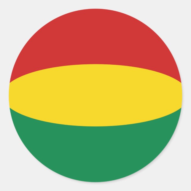 Bolivia Fisheye Flagga Klistermärke (Framsida)