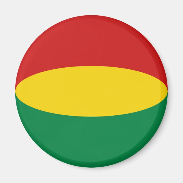 Bolivia Fisheye Flagga Magnet (Framsidan)