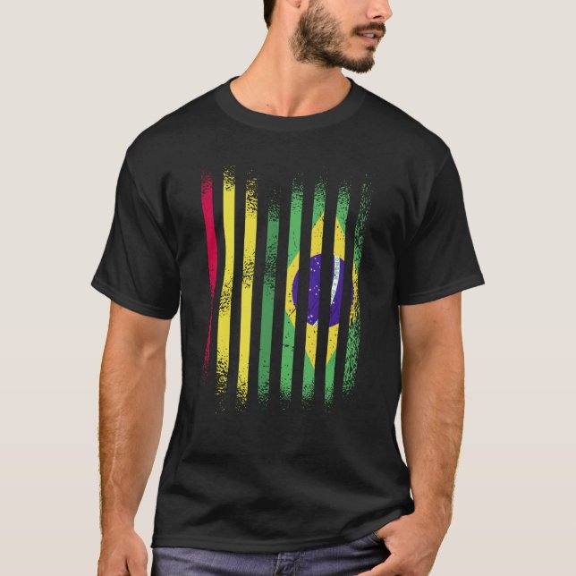 Bolivia Flag Brazil Grown Country Flags Stripes T Shirt (Framsida)
