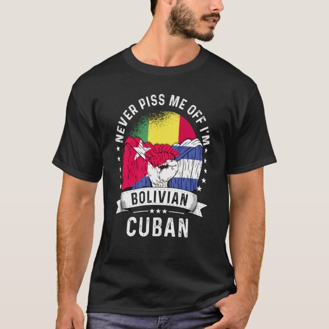 Bolivia Flag Cuba Grown  Humor Citizen Pride T Shirt (Framsida)