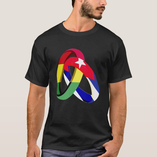 Bolivia Flag Cuba Grown Ring Marriage Wedding T Shirt (Framsida)