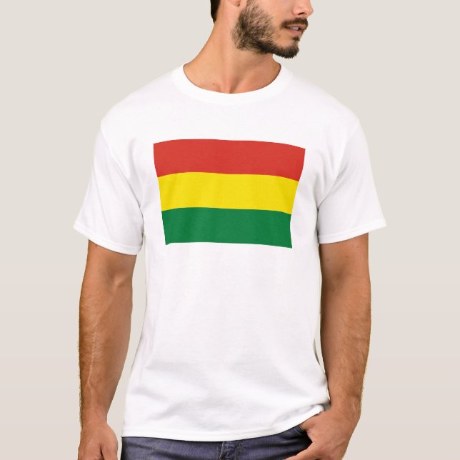 Bolivia Flag T-Shirt, Patriotic T-Shirts, T Shirt (Framsida)
