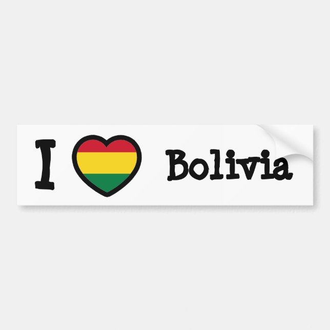 Bolivia Flagga Bildekal (Framsidan)