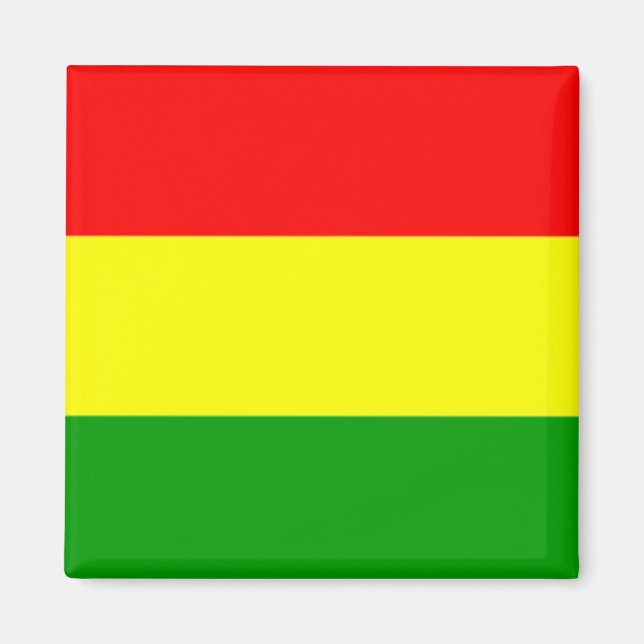 Bolivia: Flagga Bolivia, kylmagnet Magnet (Framsidan)