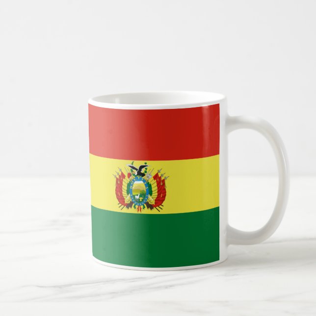 Bolivia Flagga Ceramic Mugg (Höger)