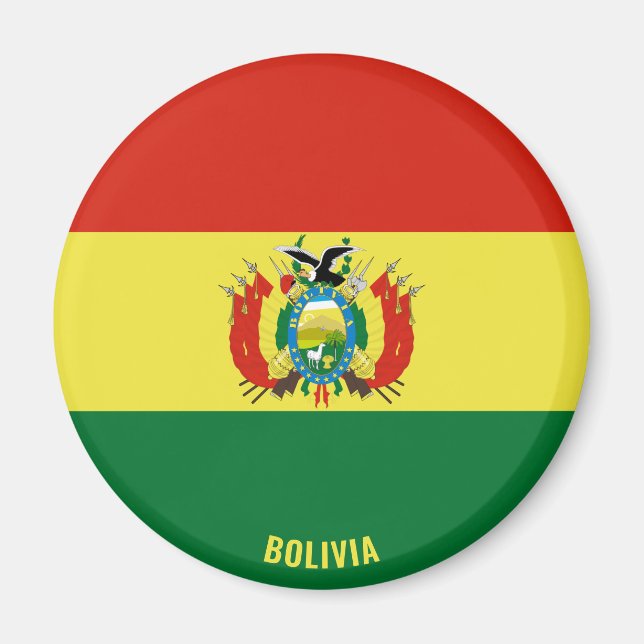 Bolivia Flagga Charming Patriotic Magnet (Framsidan)