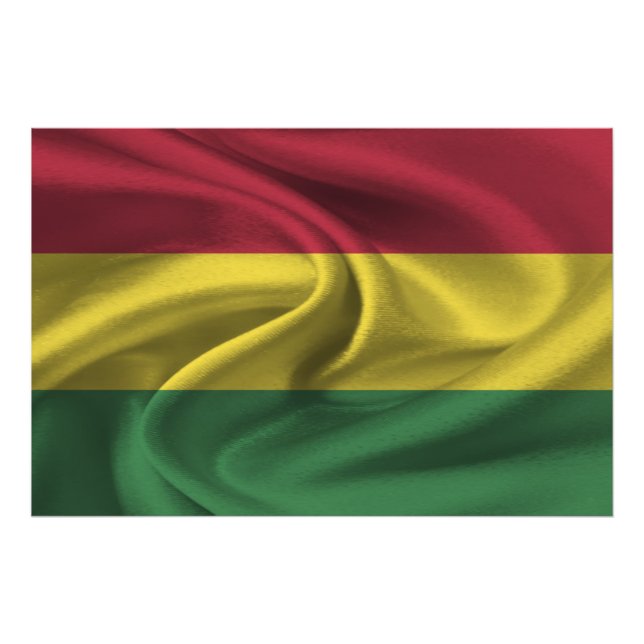 Bolivia Flagga Fototryck (Framsidan)