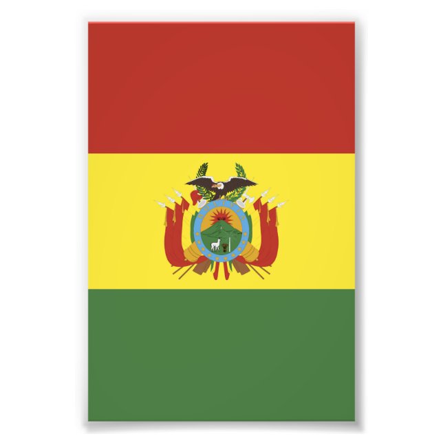 Bolivia flagga fototryck (Framsidan)