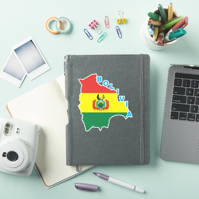 Bolivia Flagga i Land Karta Klistermärken (iPad skal)