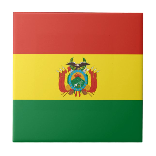 Bolivia flagga kakelplatta (Framsidan)