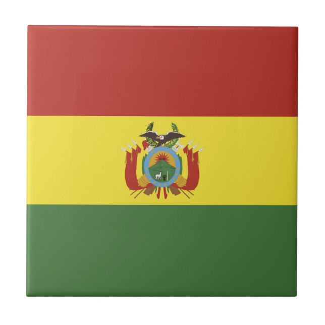 Bolivia flagga kakelplatta (Framsidan)
