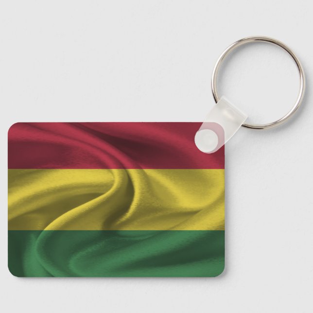 Bolivia Flagga Keychain Nyckelring (Framsida)