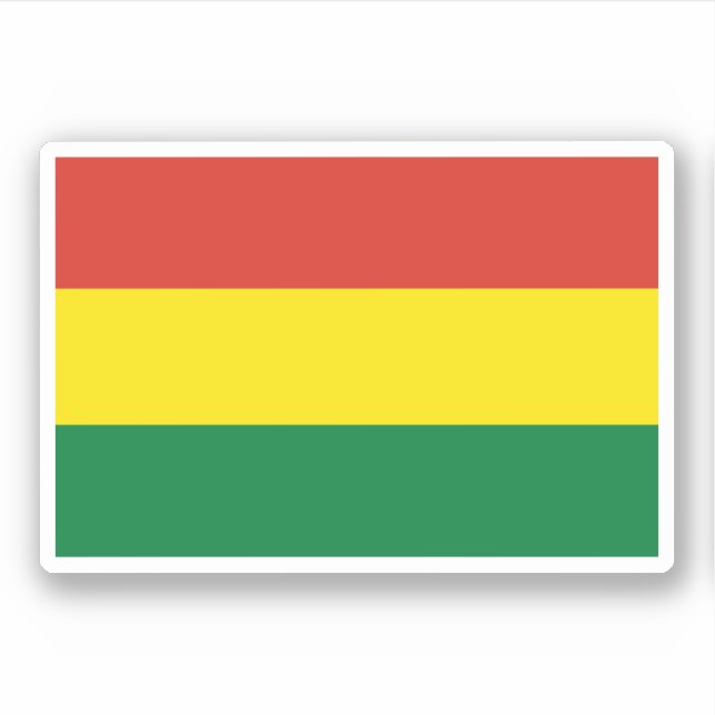 Bolivia Flagga Klistermärken (Framsida)