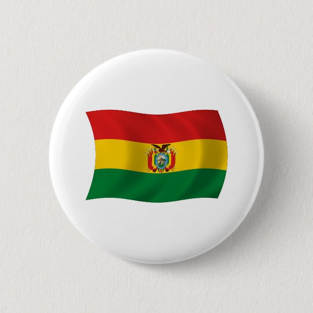Bolivia Flagga Knapp (Framsida)