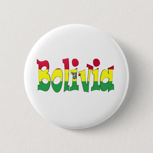 Bolivia flagga knapp (Framsida)