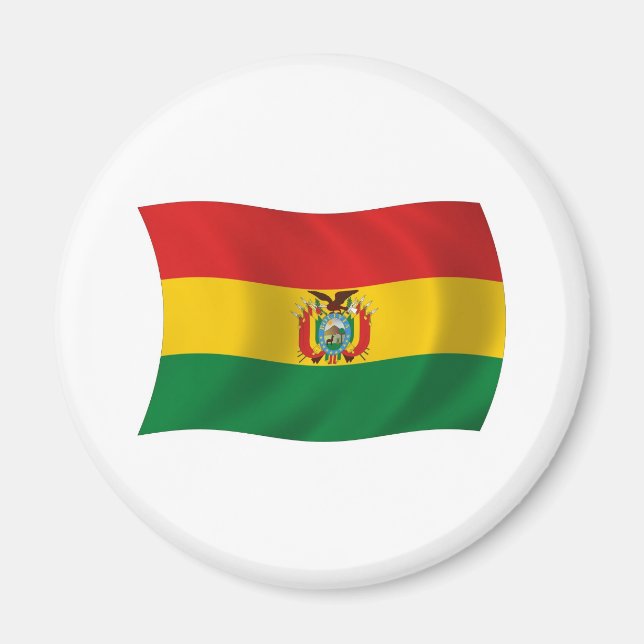 Bolivia Flagga Magnet (Framsidan)