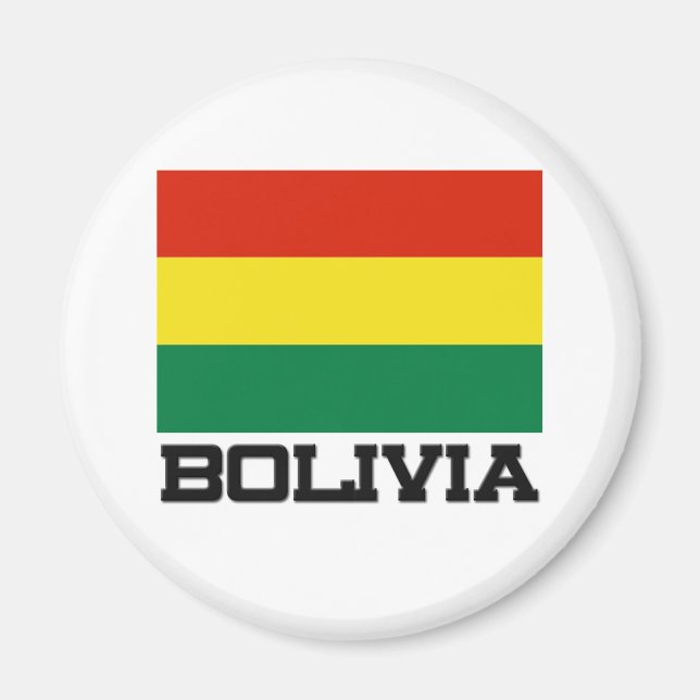 Bolivia Flagga Magnet (Framsidan)