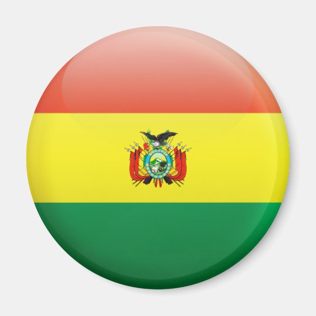 Bolivia Flagga Magnet (Framsidan)