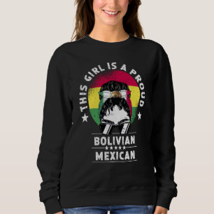 Bolivia Flagga Mexiko Uppvuxna Kvinnor Flickor Med T Shirt
