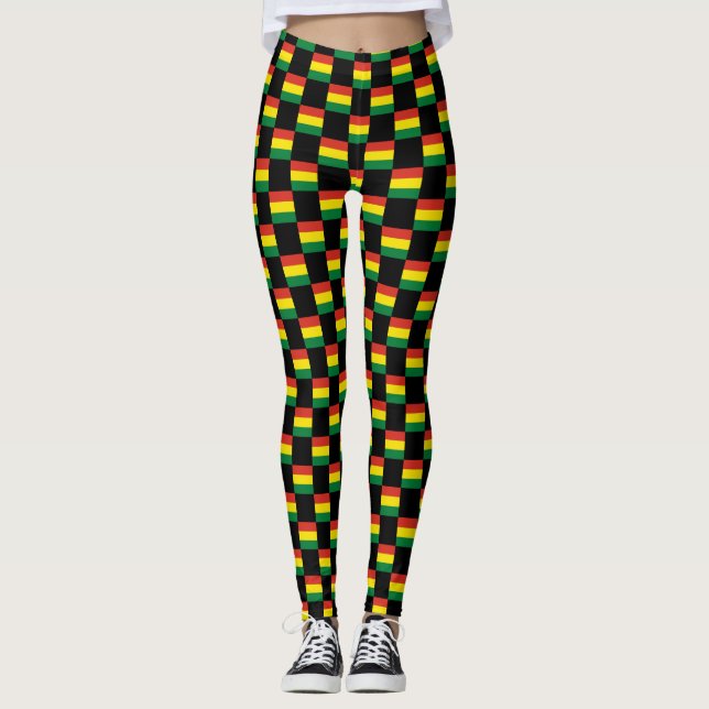 Bolivia Flagga Mönster Leggings (Framsida)