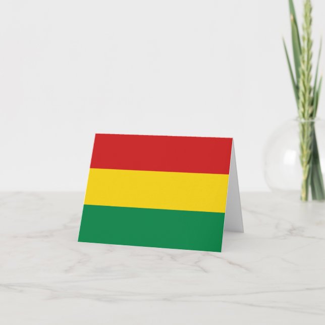 Bolivia Flagga Notekort Kort (Framsida)