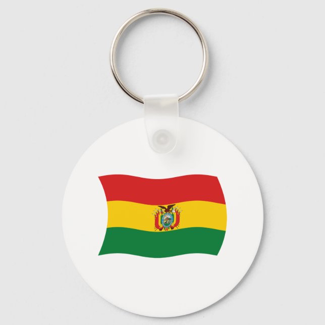 Bolivia Flagga Nyckelring (Framsida)