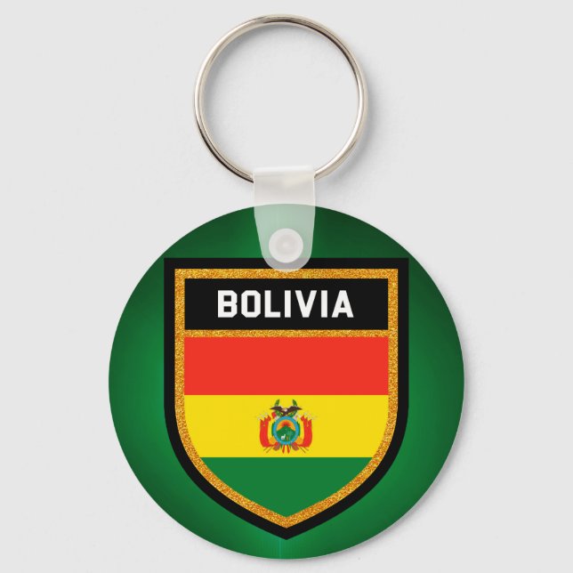 Bolivia Flagga Nyckelring (Framsida)