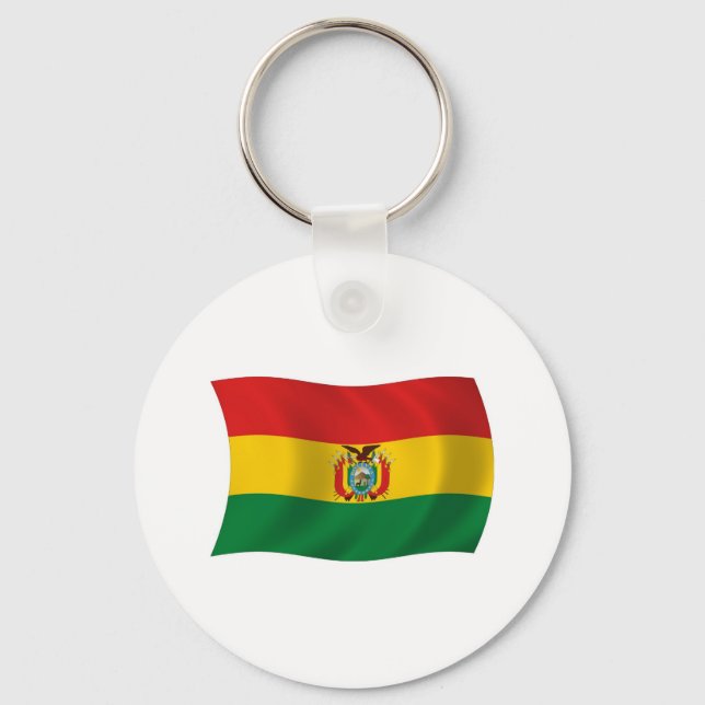 Bolivia Flagga Nyckelring (Framsida)