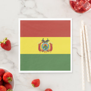 Bolivia flagga pappersservett