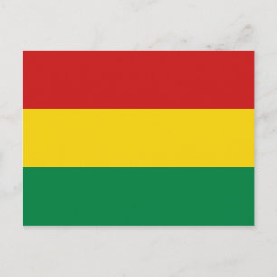 Bolivia Flagga Postcard Vykort