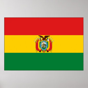 Bolivia flagga poster