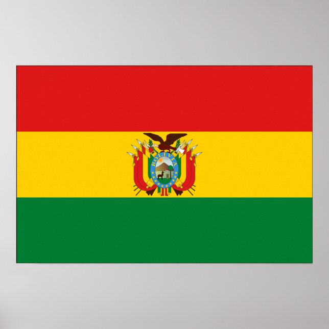 Bolivia Flagga Poster (Framsidan)