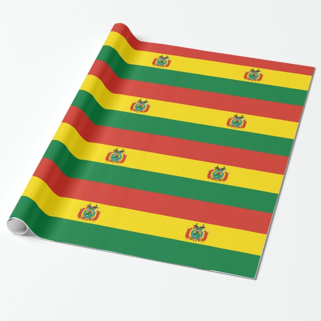 Bolivia flagga presentpapper (Utrullad)