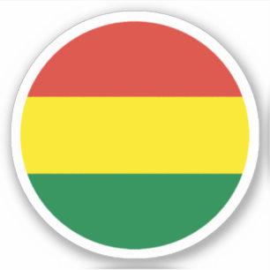 Bolivia Flagga Rund Klistermärke Klistermärken