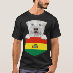 Bolivia Flagga Soft Jackade Wheaten Terrier Hund i T Shirt