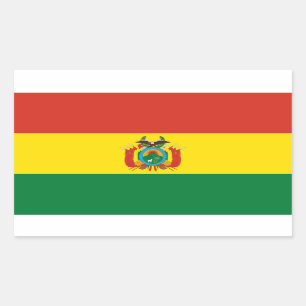 Bolivia* Flagga Sticker Bandera de Bolivia Rektangulärt Klistermärke