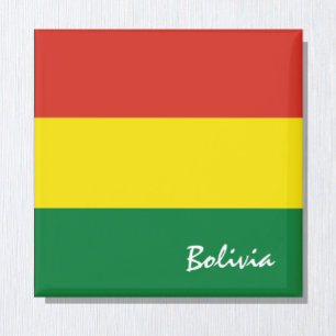 Bolivia flagga & Sydamerika helgdag/sportfantaster Magnet