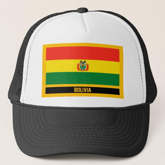 Bolivia Flagga Truckerkeps (Framsida)
