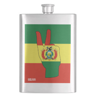 Bolivia Flagga Victory Sign Patriotic Fickplunta