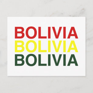 BOLIVIA FLAGGA VYKORT