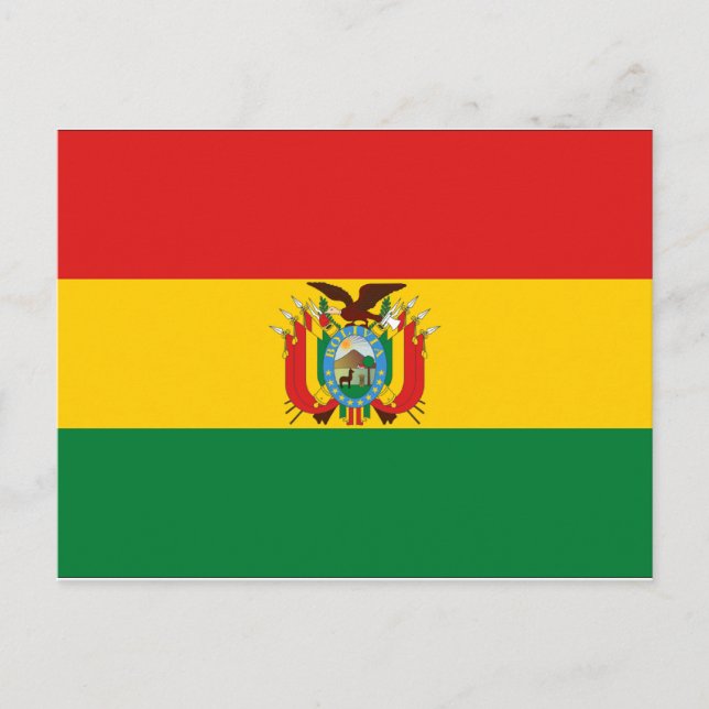 Bolivia Flagga Vykort (Framsida)