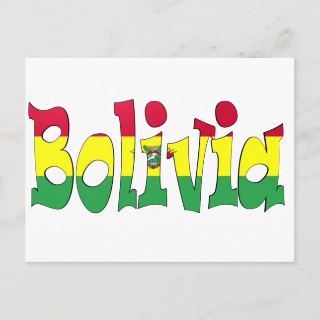 Bolivia flagga vykort (Framsida)