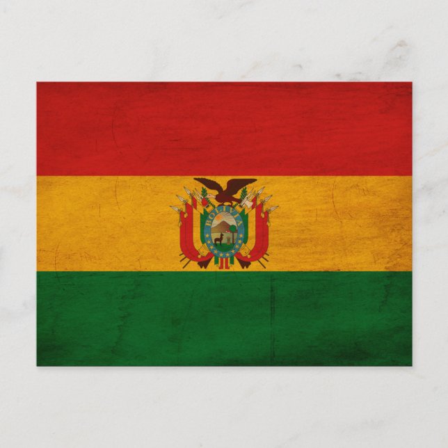 Bolivia Flagga Vykort (Framsida)