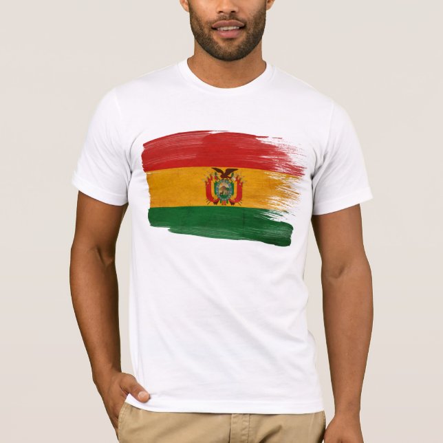 Bolivia flaggaT-tröja T Shirt (Framsida)