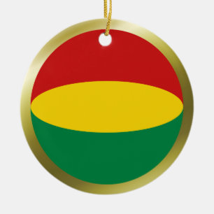 Bolivia flaggprydnad julgransprydnad keramik