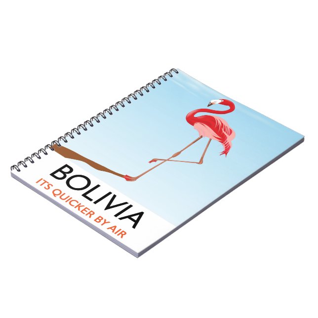 Bolivia Flamingo reseposter Anteckningsbok (Vänstra Sidan)
