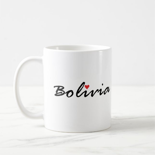 Bolivia. I kärlek Bolivia Kaffemugg (Vänster)