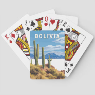 Bolivia Illustration Travel Art Vintage Casinokort