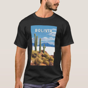 Bolivia Illustration Travel Art Vintage T Shirt
